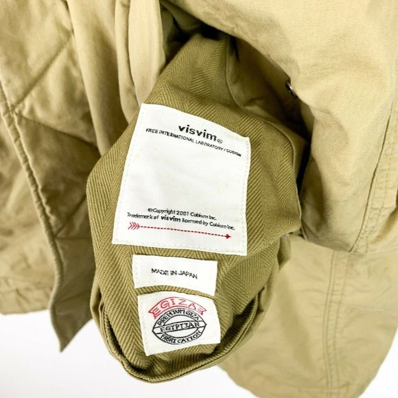 Visvim Dotera Japanese Streetwear Tan Open Front Military Down Coat Large - Picture 11 of 13